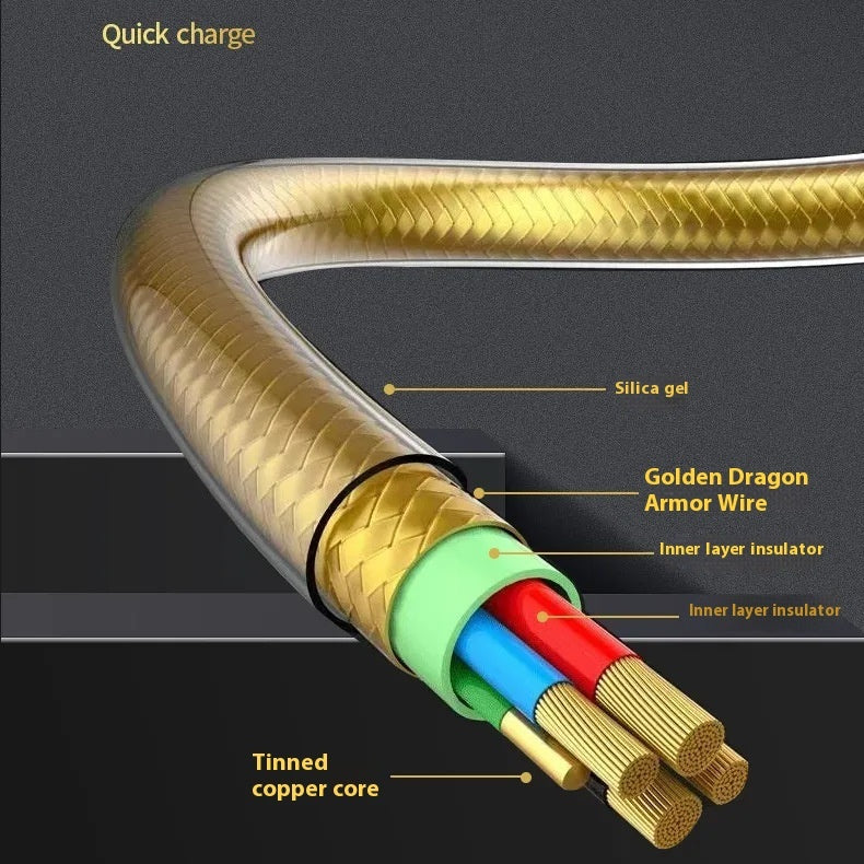 Pure Copper One Drag Three Fast Charge Line