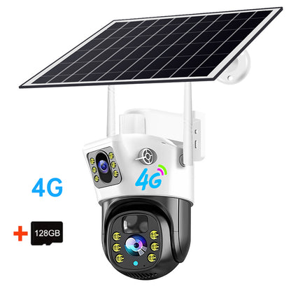 V380PRO  4G Solar Camera 4MP Dual Lens Home Security  Camera With Solar Panel