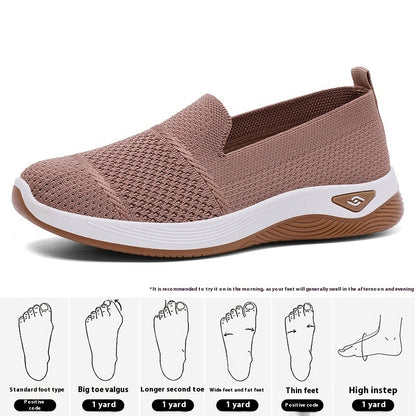 Slip-on Mother's Shoes Soft Sole Lightweight Old Beijing Cloth Shoes Shallow Mouth