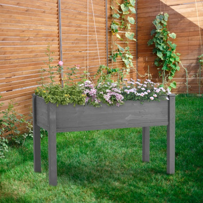 Elevated Garden Bed With Legs, Elevated Wooden Planters For Outdoor Plants