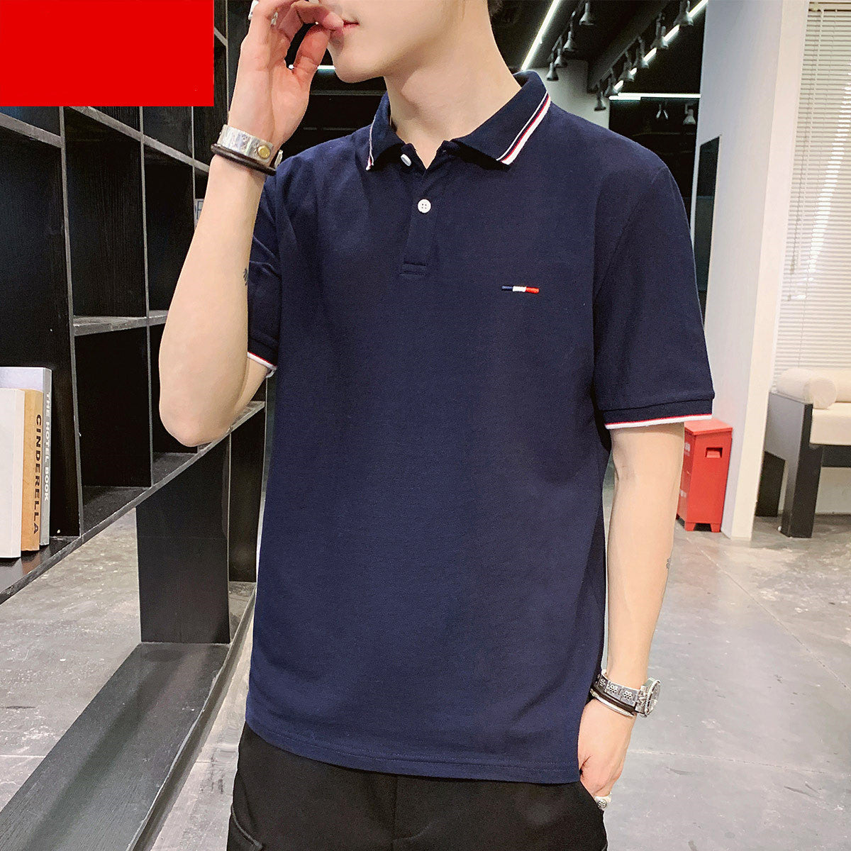 POLO Shirt Men's Short-Sleeved T-Shirt Lapel Stand Collar Trend Men's Clothing