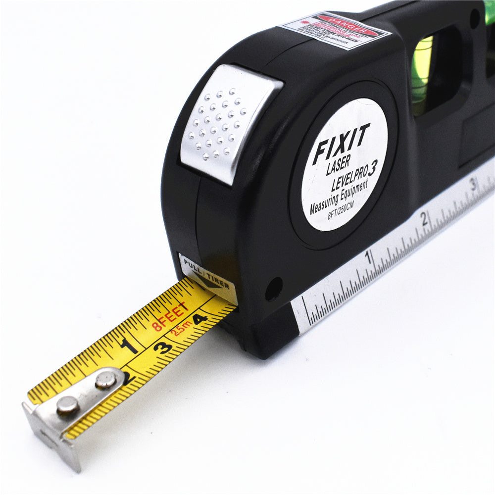 Multi-function tape measure laser level