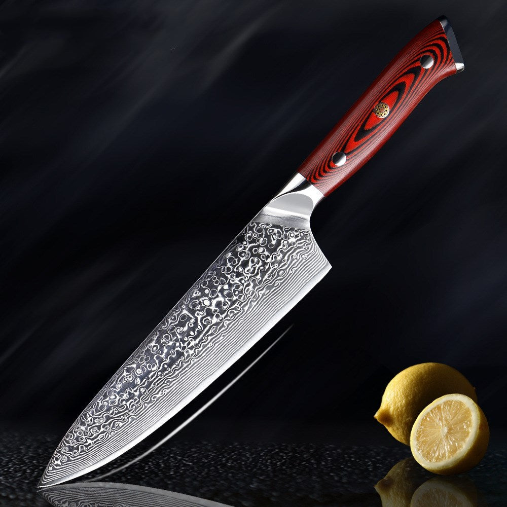 Japanese Steel Santoku Knife Pattern Steel Knife