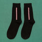 Vertical Striped Color Matching Mid-Tube Socks