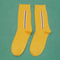 Vertical Striped Color Matching Mid-Tube Socks