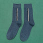 Vertical Striped Color Matching Mid-Tube Socks