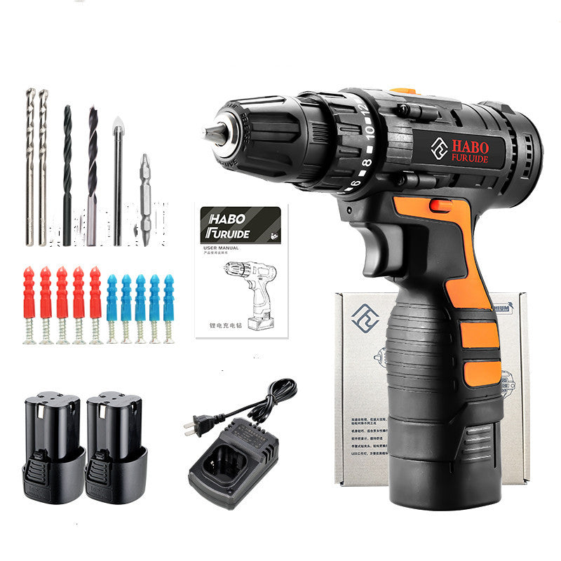 12V Lithium Electric Drill Rechargeable Multifunctional Household Electric Screwdriver