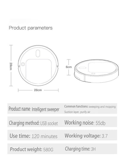 Intelligent humidifying sweeping robot