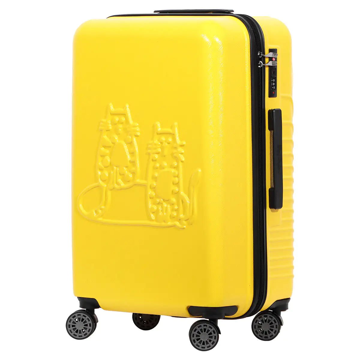 Biggdesign Cats Carry On Luggage, Yellow, Small