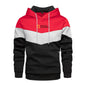 Men's Casual Sports Panel Hooded Pullover Sweatshirt