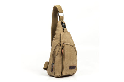 Casual Men Chest Pack Canvas Crossbody Bags for Men Shoulder Handbag