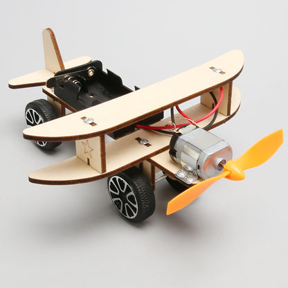 Wooden DIY Airplane Kids Puzzles Helicopter School Projects Experiment Kits Science Toys For Children Education