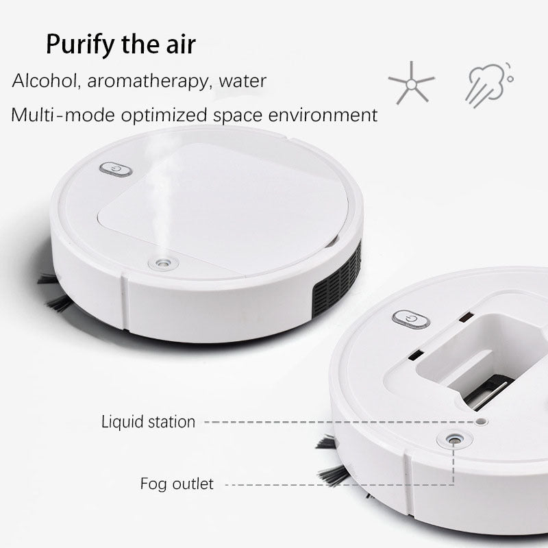 Intelligent humidifying sweeping robot