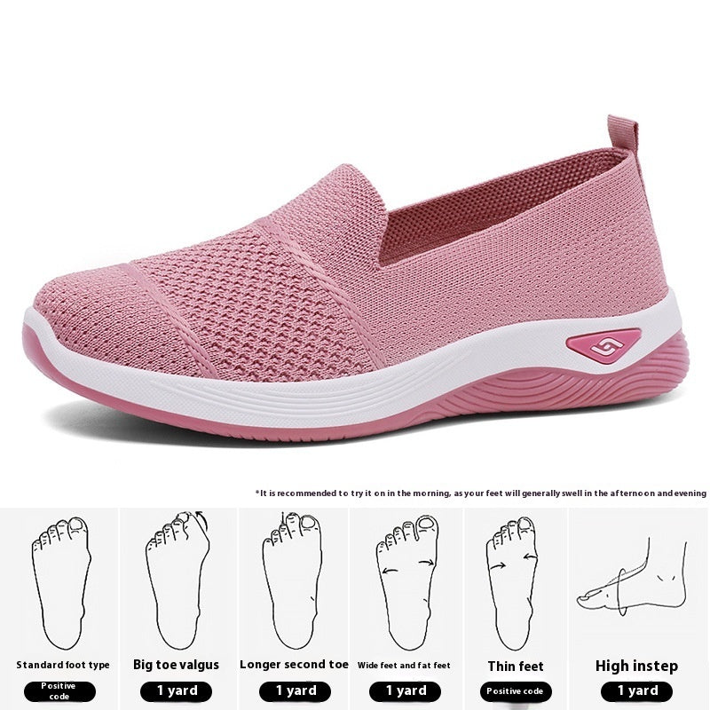 Slip-on Mother's Shoes Soft Sole Lightweight Old Beijing Cloth Shoes Shallow Mouth