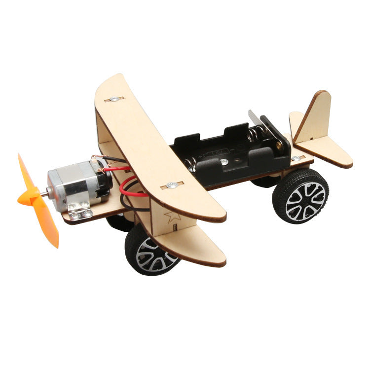 Wooden DIY Airplane Kids Puzzles Helicopter School Projects Experiment Kits Science Toys For Children Education