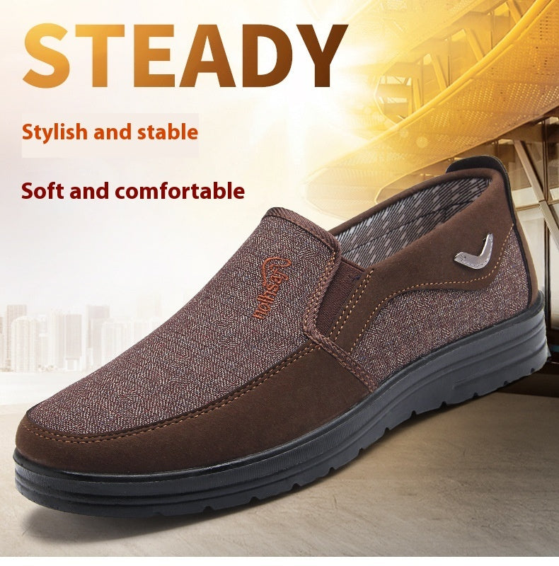 Polyurethane Old Beijing Cloth Shoes Plus Size Men