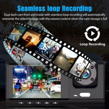 Car Dual Lens Dash Cam HD 1080P Front, Rear, Internal Video Recorder Camera G Sensor