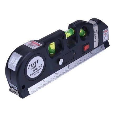 Multi-function tape measure laser level