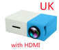 Portable Projector 3D Hd Led Home Theater Cinema HDMI-compatible Usb Audio Projector Yg300 Mini Projector