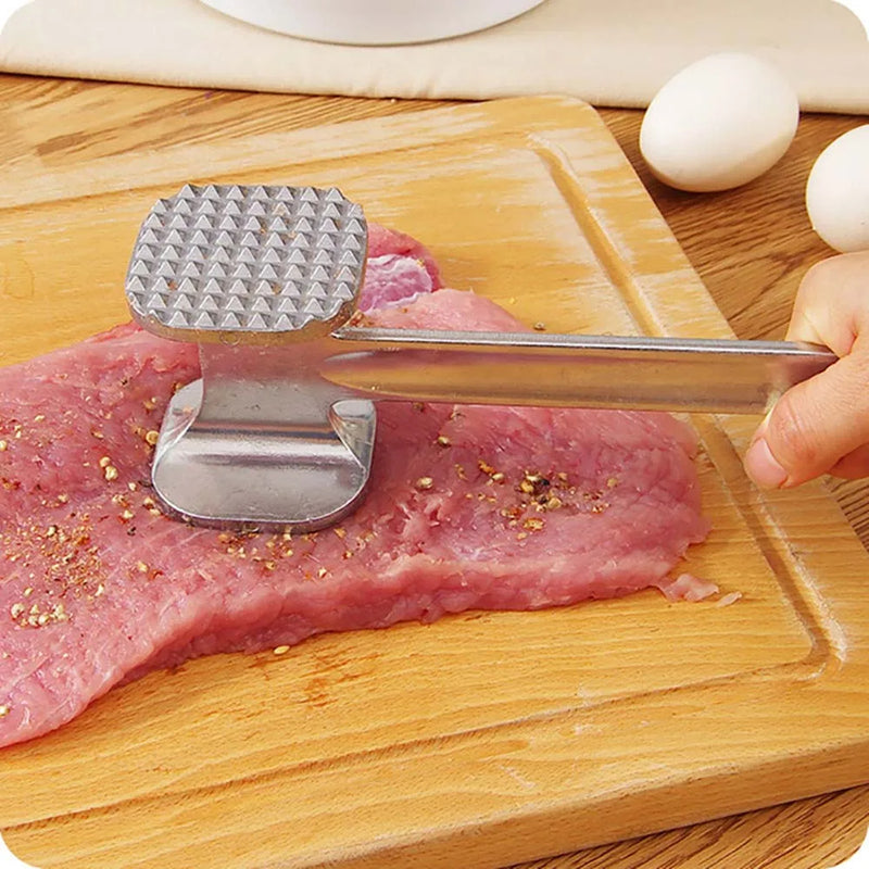 Steak Hammer Mallet Double-Sided Zinc Alloy Meat Tenderizer Meat Hammer Steak Meat Cooking Meat Pounder Maximizes Food Flavor