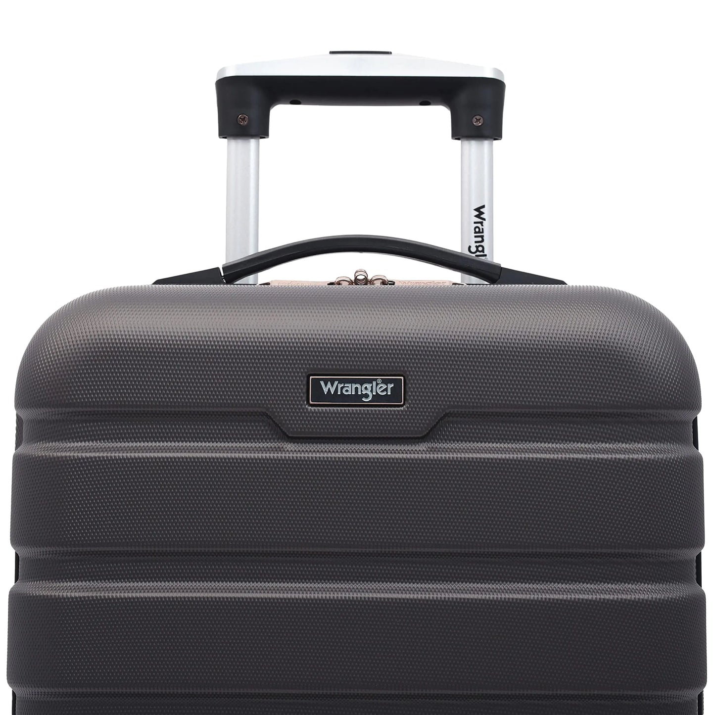 Wrangler Hard side Spinner Luggage, Charcoal, Carry-On 22" Inch Carry-On 22-Inch