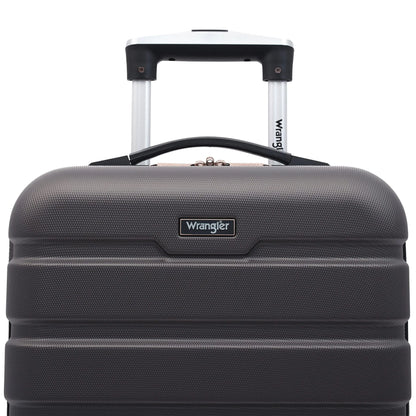 Wrangler Hard side Spinner Luggage, Charcoal, Carry-On 22" Inch Carry-On 22-Inch