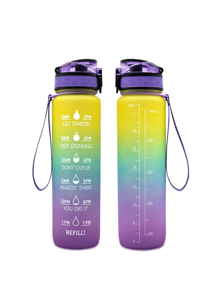 Transparent Flask Water Bottle 1000ml Bottled Kawaii Bottle Bpa Free Infuser Plastic Milk Sports Clear Water Bottle Kawaii Cup