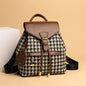 Houndstooth Backpack Women High Capacity Travel Bags Girls