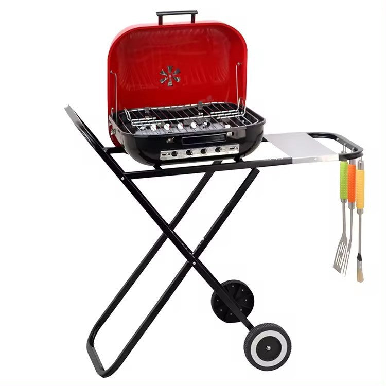 Outdoor Courtyard Barbecue Grill 185-inch Hand Push Folding Bicycle