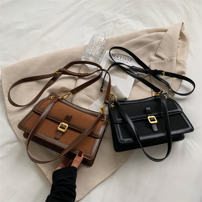 Western Style Bag Female Simple Solid Color Messenger