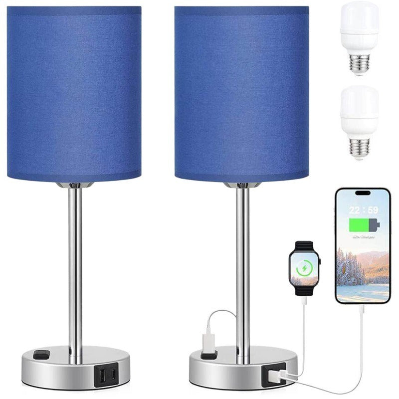 B Mobile Phone Rechargeable Fabric Table Lamp Living Room Bedroom Lamp