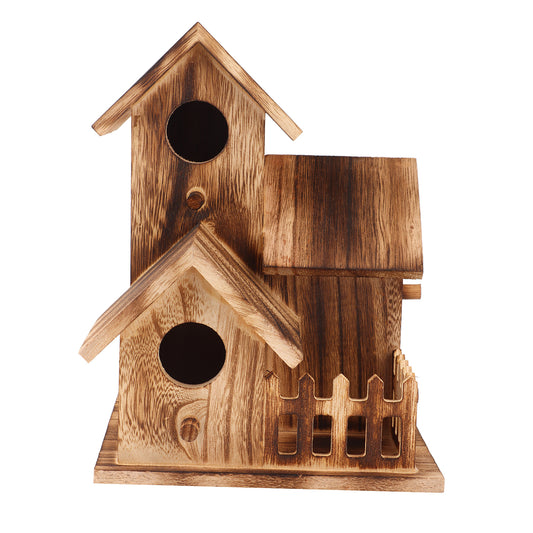 Wooden Birdhouse Small Outdoor Garden Bird Nesting Box Bird House Pet Supplies Decoration