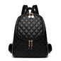 New Leisure Soft Leather Lingge Backpack For Women