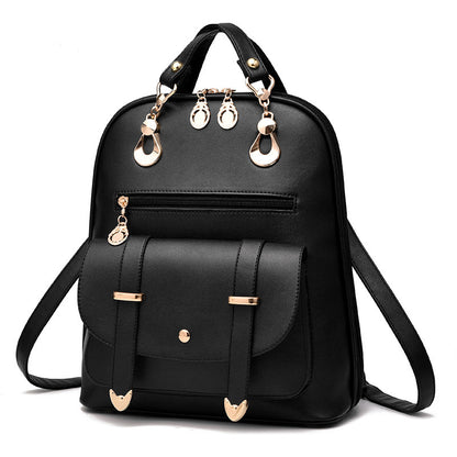 Female bag fashion PU leather dual-use backpack