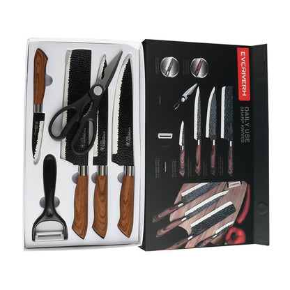 Stainless Steel Black Blade Gift Set Knife Kitchen Knives