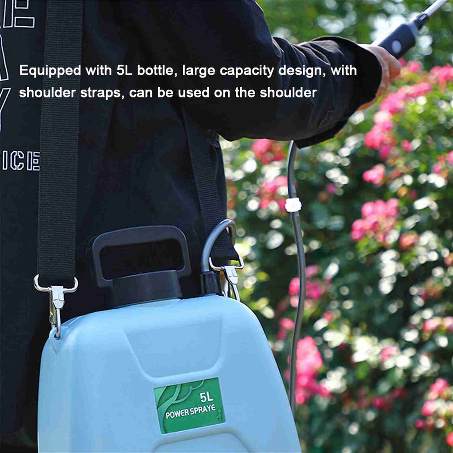 5L Rechargeable Shouldered Sprinkler Handheld Electric Sprayer Agriculture Tools Watering Can Atomizing Watering Bottle Water Sprayer Garden Plants Sprayer