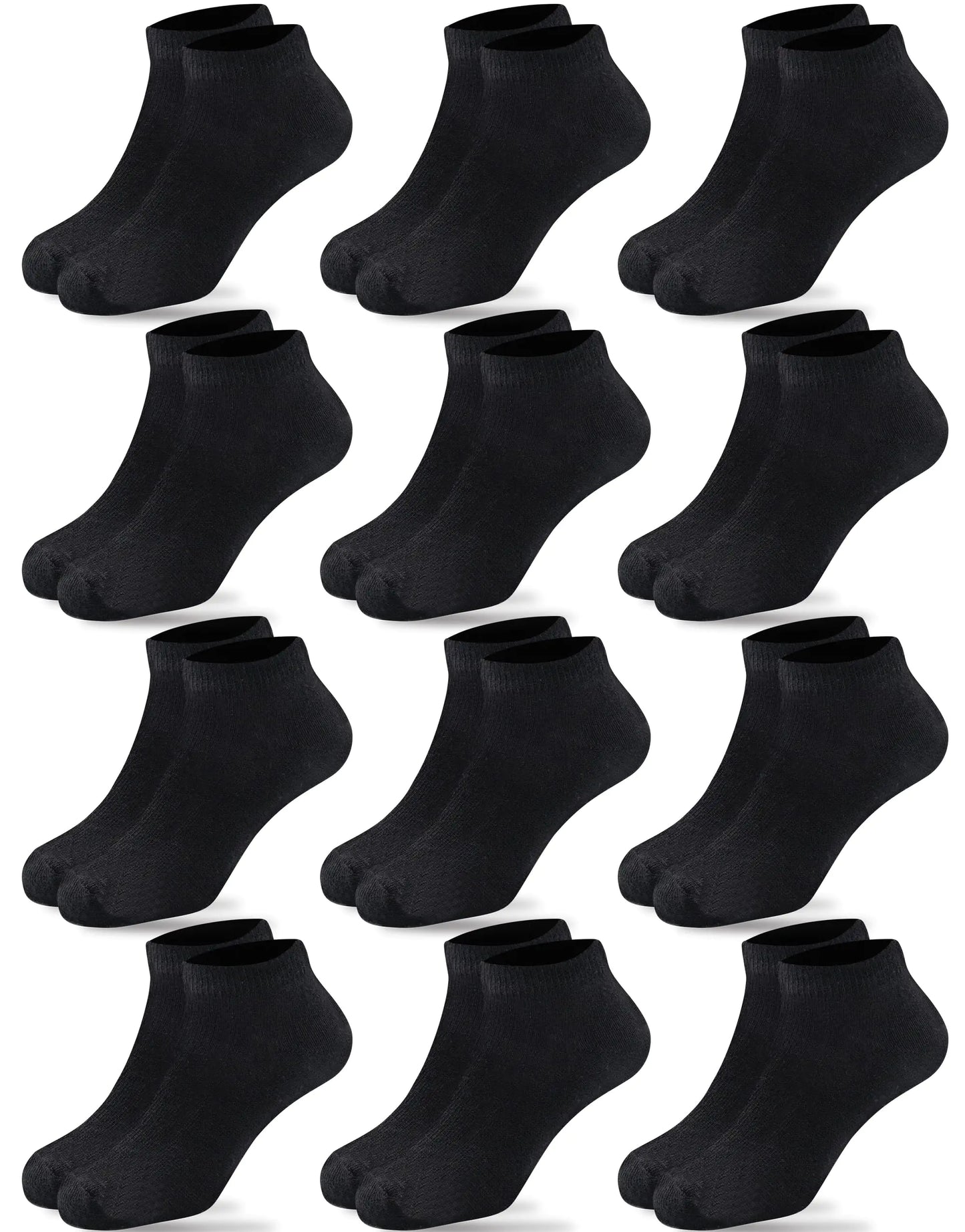 Duufin 12 Pairs Toddler Athletic Ankle Socks Kids Athletic Socks Low Cut Socks Half Cushion Toddler Socks 4-6 Years White