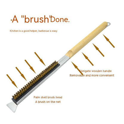 BBQ Cleaning Brush Coconut Shell Kitchen Tool