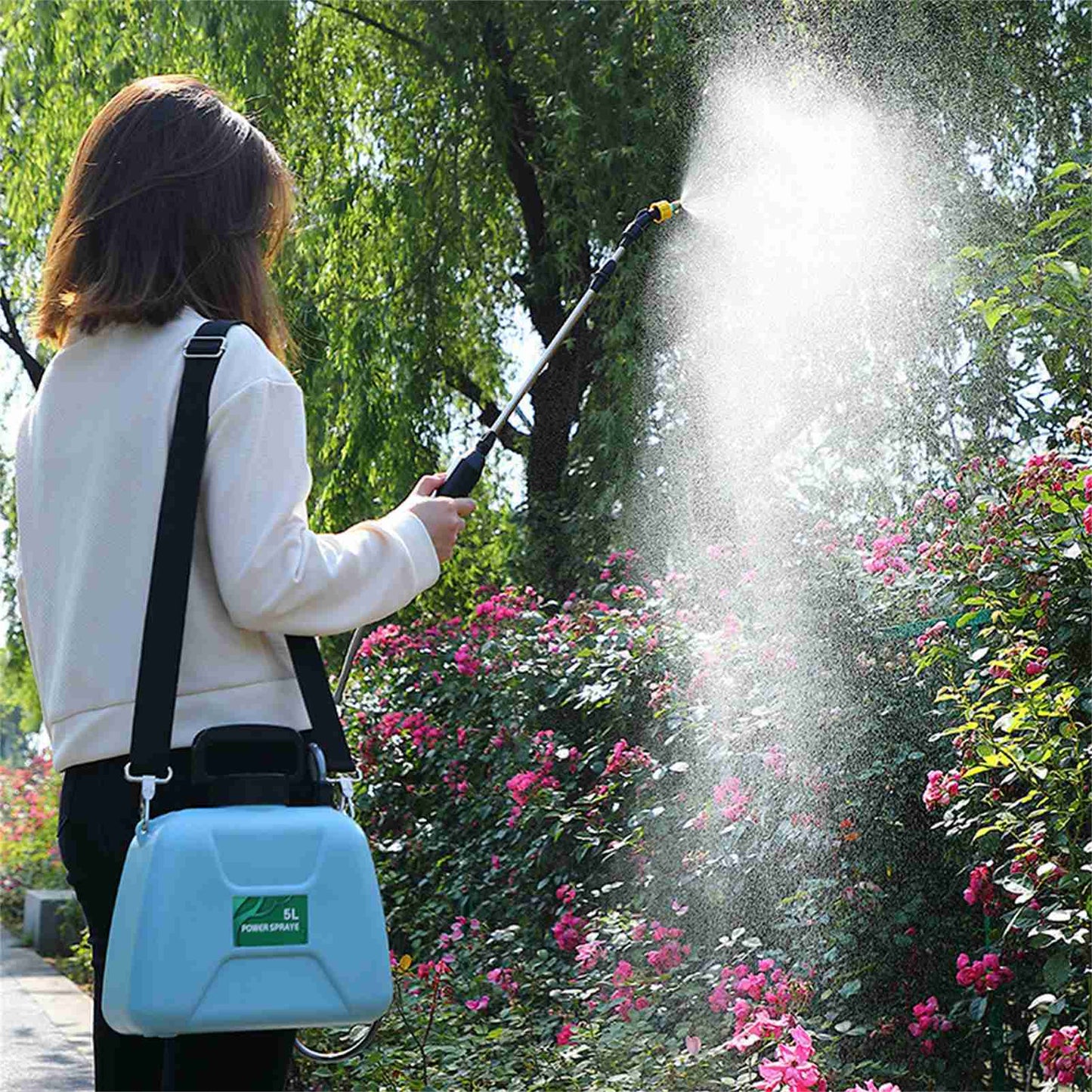 5L Rechargeable Shouldered Sprinkler Handheld Electric Sprayer Agriculture Tools Watering Can Atomizing Watering Bottle Water Sprayer Garden Plants Sprayer