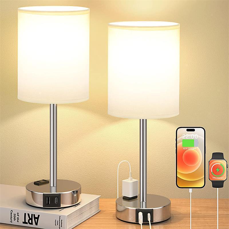 B Mobile Phone Rechargeable Fabric Table Lamp Living Room Bedroom Lamp