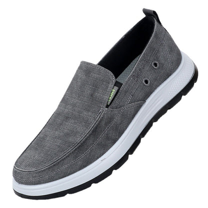 Breathable Comfortable Soft Bottom Men's Cloth Shoes Slip-on