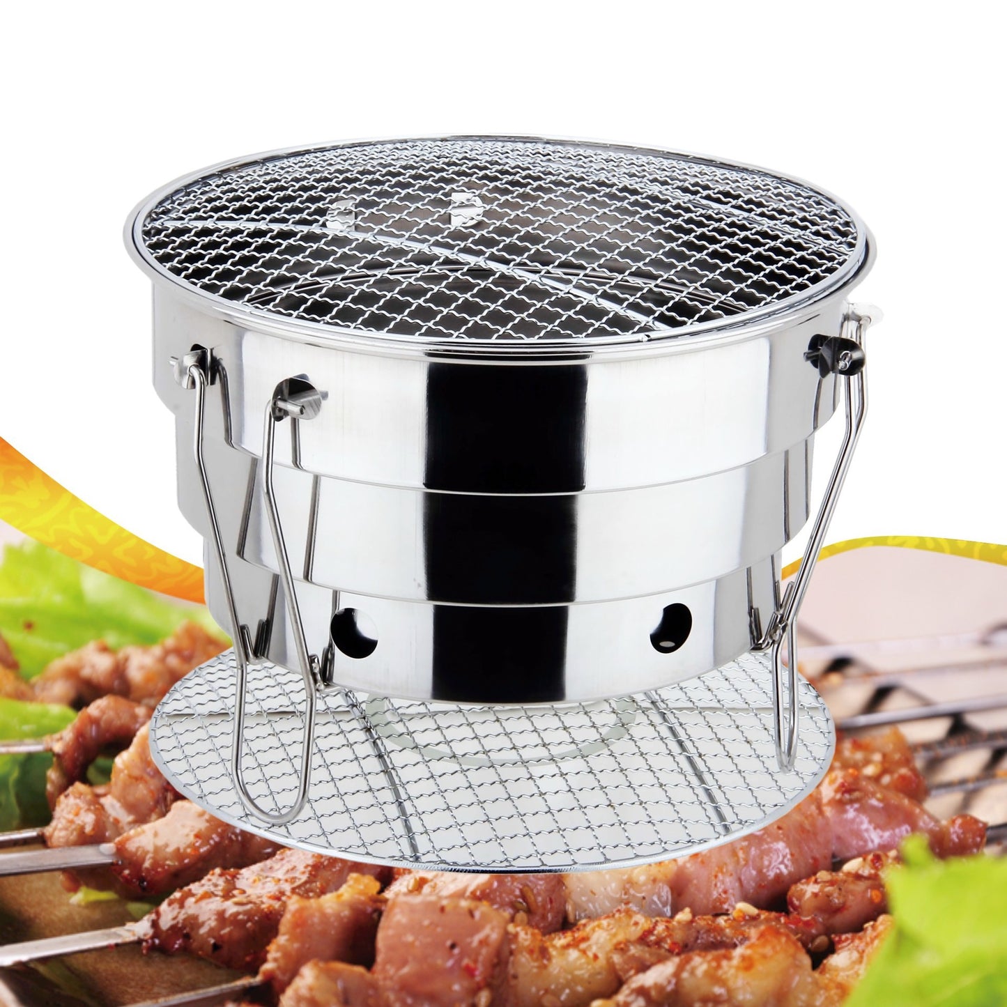 Outdoor Portable Stainless Steel Foldable Grill