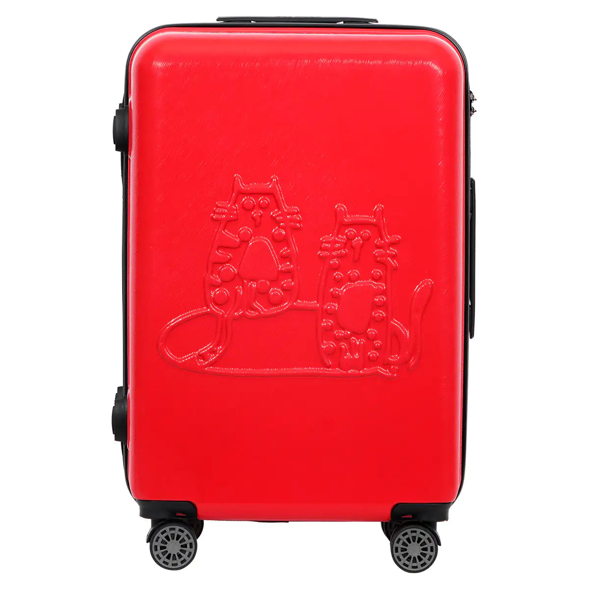 Biggdesign Cats Hardshell Spinner Luggage Set, Red, 3 Pcs