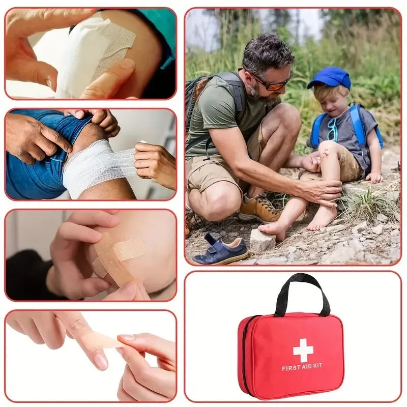 Large Portable Medical Emergency Kit for Travel & Car