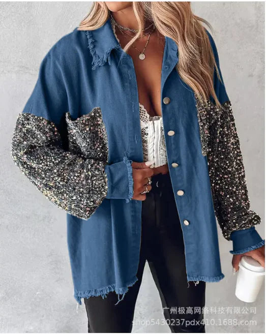 Women's Contrast Sequin Jacket