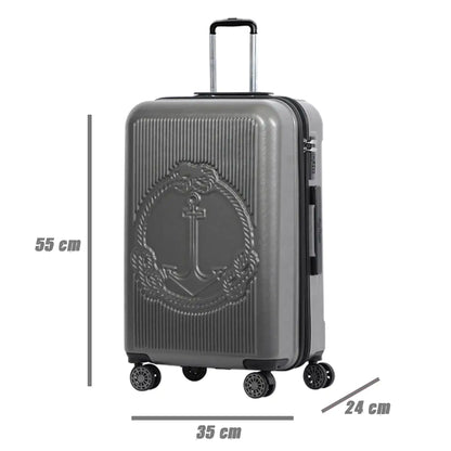 Biggdesign Ocean Carry On Luggage, Gray, Small