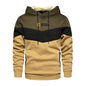 Men's Casual Sports Panel Hooded Pullover Sweatshirt