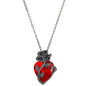 Punk Rose Love Necklace Fashion Personality Heart-shaped Clavicle Chain Pendant Necklace For Valentine's Day