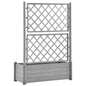 vidaXL Garden Planter with Trellis 100x43x142 cm PP Stone Grey