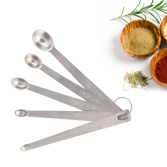 Baking Tools Stainless Steel Mini Measuring Spoons Set Of 5